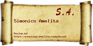 Simonics Amelita névjegykártya